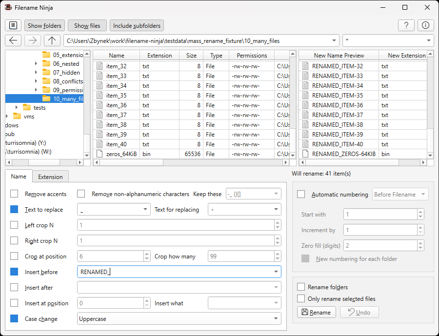 Filename Ninja main window